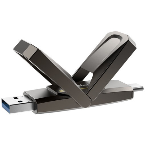 Netac US5 128GB USB3.2+TypeC Solid State Flash Drive, up to 550MB/500MB/s