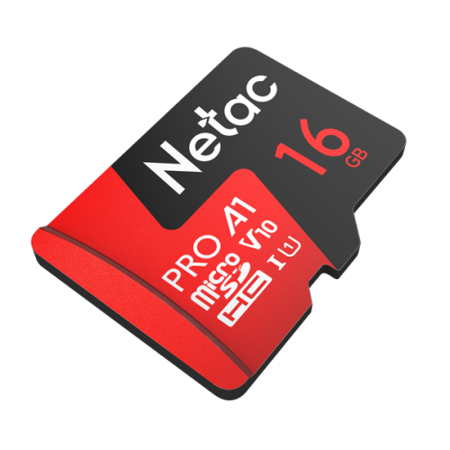 Netac P500 Extreme PRO 16GB MicroSDHC V10/U1/C10 up to 100MB/s, retail pack with SD Adapter
