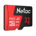 Netac P500 Extreme PRO 32GB MicroSDHC V10/A1/C10 up to 100MB/s, retail pack with SD Adapter