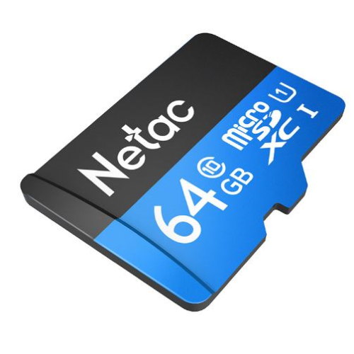 Netac P500 Standard 64GB MicroSDXC U1/C10 up to 90MB/s, retail pack card only