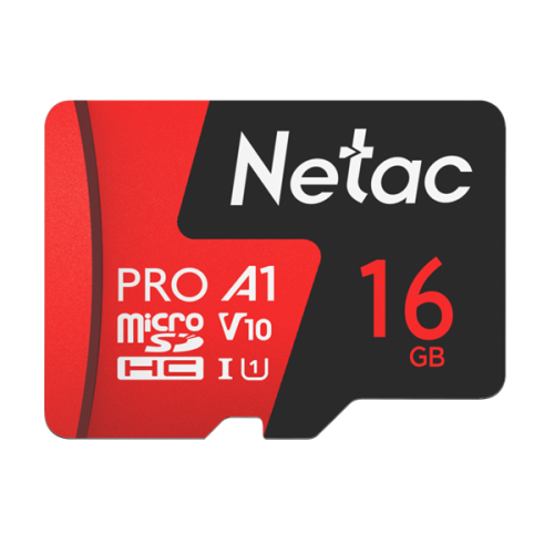 Netac P500 Extreme PRO 16GB MicroSDHC V10/U1/C10 up to 100MB/s, retail pack with SD Adapter