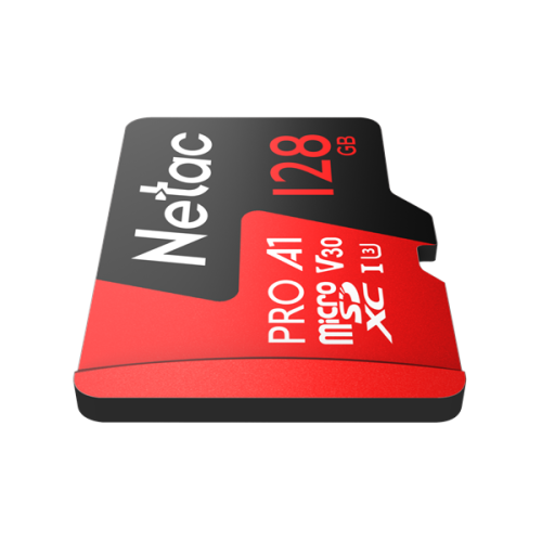 Netac P500 Extreme PRO 128GB MicroSDXC V30/A1/C10 up to 100MB/s, retail pack with SD Adapter