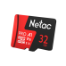 Netac P500 Extreme PRO 32GB MicroSDHC V10/A1/C10 up to 100MB/s, retail pack with SD Adapter