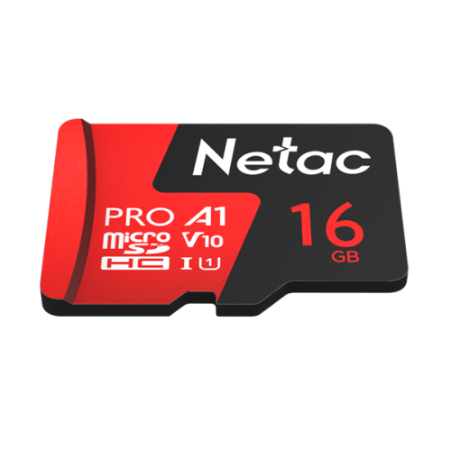 Netac P500 Extreme PRO 16GB MicroSDHC V10/U1/C10 up to 100MB/s, retail pack with SD Adapter