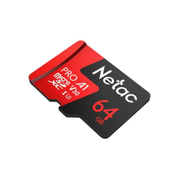 Netac P500 Extreme PRO 64GB MicroSDXC V30/A1/C10 up to 100MB/s, retail pack card only