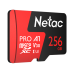 Netac P500 Extreme PRO 256GB MicroSDXC V30/A1/C10 up to 100MB/s, retail pack with SD Adapter