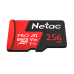 Netac P500 Extreme PRO 256GB MicroSDXC V30/A1/C10 up to 100MB/s, retail pack with SD Adapter