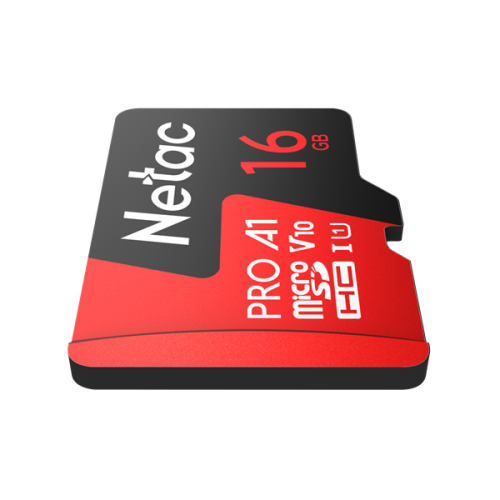 Netac P500 Extreme PRO 16GB MicroSDHC V10/U1/C10 up to 100MB/s, retail pack with SD Adapter