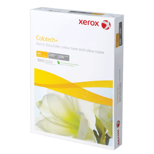 Бумага XEROX Colotech Plus 170CIE, 220г, A4, 250 листов (кратно 4 шт) (См. 003R94668)