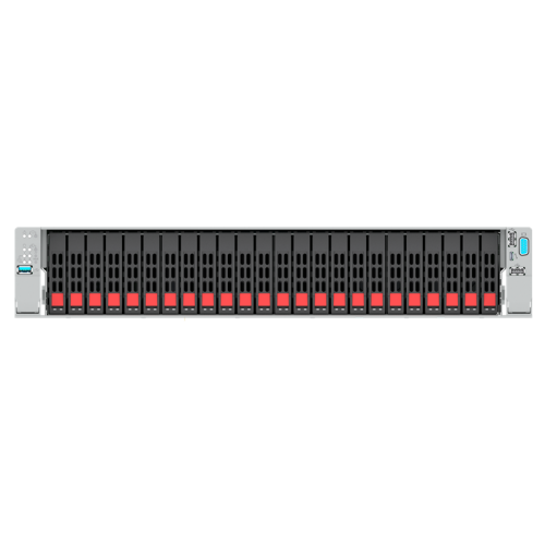 НИКА.466533.301-02 Паладин-X224 2U/26sff (SAS/SATA)/2хGold 6240/4x32Gb RDIMM/HW RAID 2gb cache with batt./2х480GB SATA SSD/2хHDD 1.2TB SAS 10K/mngmnt port/2xGE/2x1200W/W1Base/ Реестр МПТ