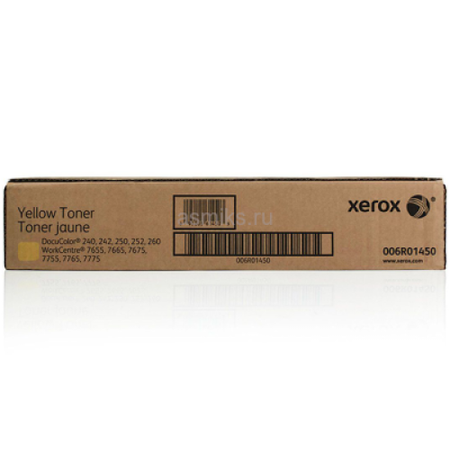 Тонер DC 240/242/250/252/260 WC 7655/7665/7675 (2 трубы*34K стр.), желтый