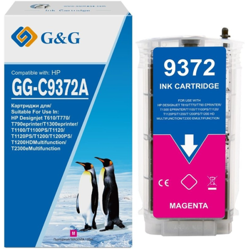 Cartridge GG 72 для DJ T610/T620/T770/T1100/T1120/ T1200/T2300/T1300/T790, пурпурный (130мл)