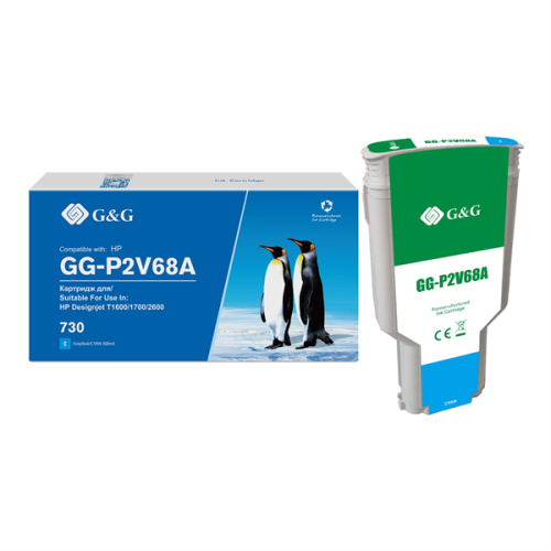 Cartridge G&G 730 для DJ T1600/T1700/T2600, голубой (300мл)