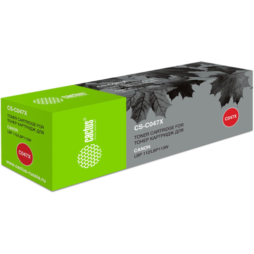 Cactus CS-C047X Cartridge 047 черный (4000стр.) для Canon LBP112/LBP113W