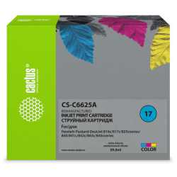 Cactus CS-C6625A №17 многоцветный (480стр.) (39мл) для HP DJ 816c/817/825/840/841c/842c/843c/845c EOL