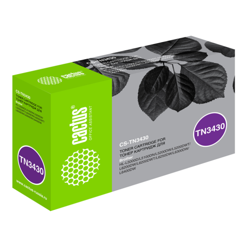 Cactus CS-TN3430 TN-3430 черный (3000стр.) для Brother HL L5000/5100/5200/6250/6300/6400
