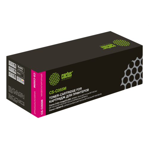 Cactus CS-C055M 055 M пурпурный (2100стр.) для Canon LBP663Cdw, LBP664Cx, MF746Cx, MF742Cdw, MF744Cdw