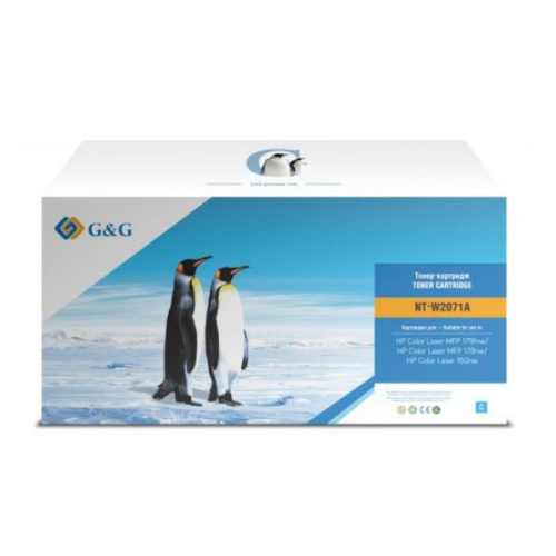 Cartridge G&G 117A для HP CL 179f/178/150, с чипом (700), голубой (аналог W2071A)