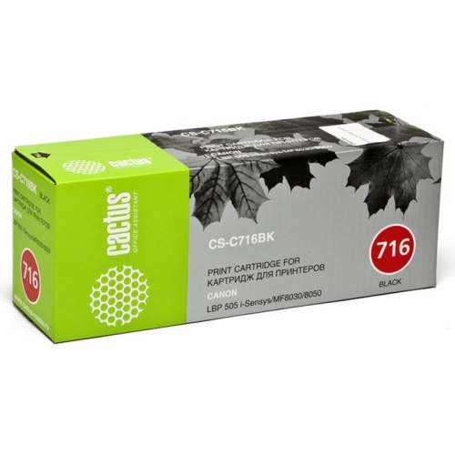 Cactus CS-C716BK 716 BK черный (2300стр.) для Canon i-Sensys MF8030/MF8030cn/MF8050/LBP 5050