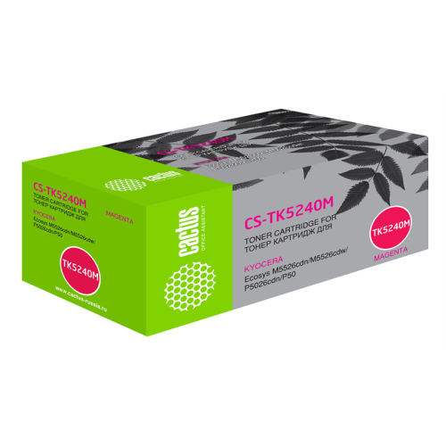 Cactus CS-TK5240M TK-5240M пурпурный (3000стр.) для Kyocera Ecosys M5526cdn/M5526cdw/P5026cdn/P5026cdw