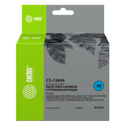 Cactus CS-C4844 №10 черный (72мл) для HP BIJ 1000/1100/1200/2200/2300/2600/2800