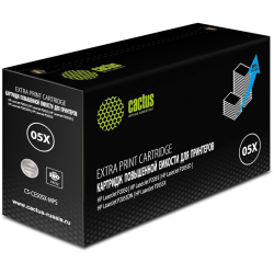 Cactus CS-CE505X-MPS CE505XX черный (13000стр.) для HP LaserJet P2050 /P2055 /P2055D/ P2055DN / P2055X