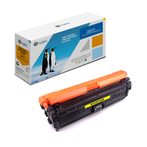 Cartridge G&G 307A для HP CLJ CP5225/CP5225N/CP5225DN, с чипом (7300стр.), желтый (аналог CE742A)