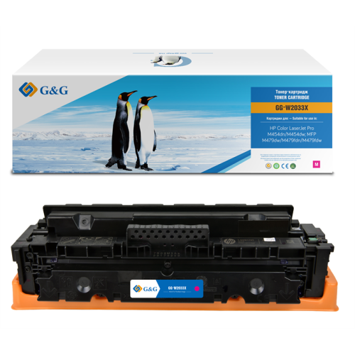 Cartridge G&G 415X для HP CLJ M454/M479, с чипом (6 000стр.), пурпурный (аналог W2033X)