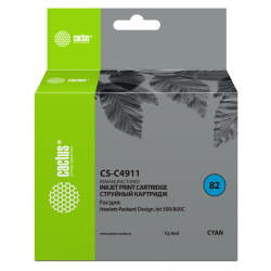 Cactus CS-C4911 №82 голубой (72мл) для HP DJ 500/800C