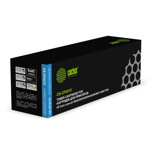Cactus CS-CF401X CF401X голубой (2300стр.) для HP CLJ M252/252N/252DN/252DW/M277n/M277DW