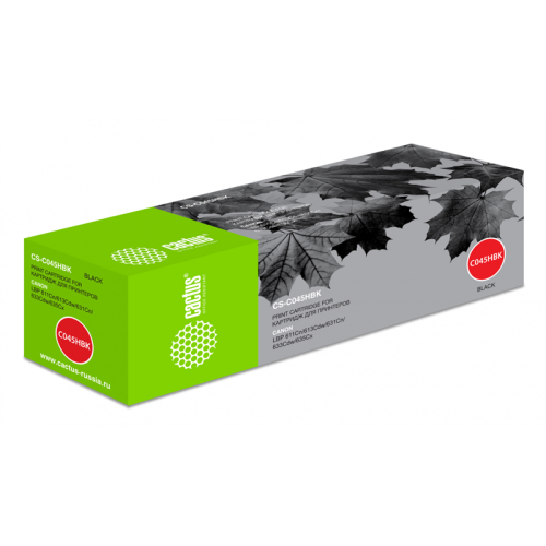 Cactus CS-C045HBK 045 H BK черный (2800стр.) для Canon LBP 611Cn/613Cdw/631Cn/633Cdw/635Cx