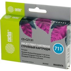 Cactus CS-CZ131 №711 пурпурный (26мл) для HP DJ T120/T520