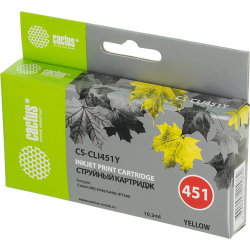 Cactus CS-CLI451Y желтый (12мл) для Canon MG6340/5440/IP7240