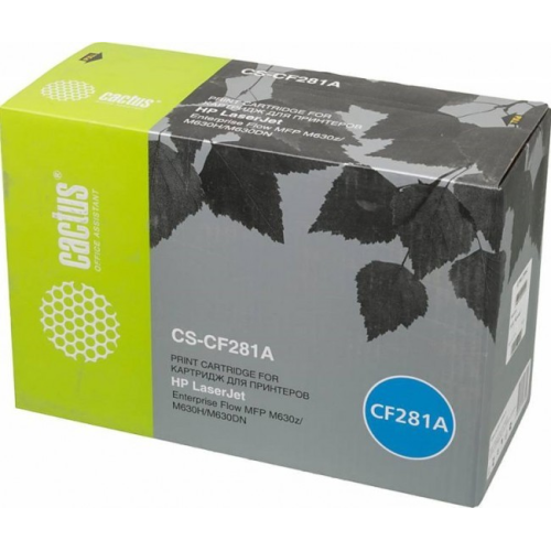Cactus CS-CF281A CF281A черный (10500стр.) для HP LJ Enterprise M630/M604n/M605n/M606dn
