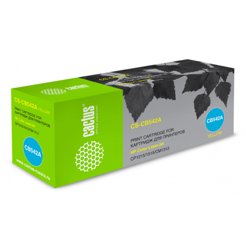 Cactus CS-CB542A CB542A желтый (1400стр.) для HP CLJ CP1215/1515/CM1312