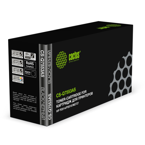 Cactus CS-Q7553AS Q7553A черный (3000стр.) для HP P2014/P2015/M2727