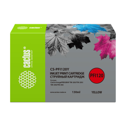 Cactus CS-PFI120Y PFI-120Y желтый (130мл) для Canon imagePROGRAF TM-200/TM-205/TM-300/TM-305