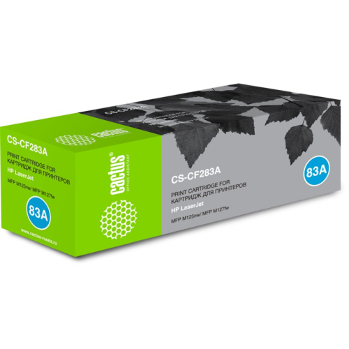 Cactus CS-CF283A CF283A черный (1500стр.) для HP LJ Pro M125nw/M127fw