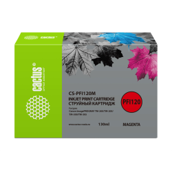 Cactus CS-PFI120M PFI-120M пурпурный (130мл) для Canon imagePROGRAF TM-200/TM-205/TM-300/TM-305