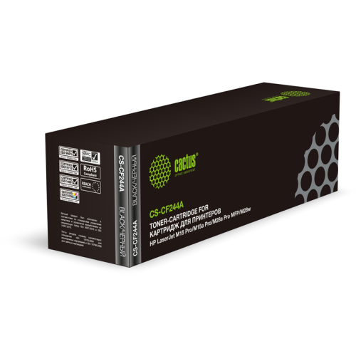 Cactus CS-CF244A CF244A черный (1000стр.) для HP LJ M15 Pro/M15a Pro/M28a Pro MFP/M28w Pro MFP