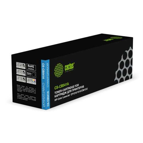 Cactus CS-CB541A CB541A голубой (1400стр.) для HP CLJ CP1215/1515/CM1312