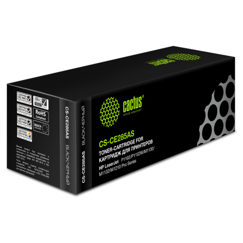 Cactus CS-CE285AS CE285A черный (1600стр.) для HP LJ P1102/P1102W/M1130/M1132