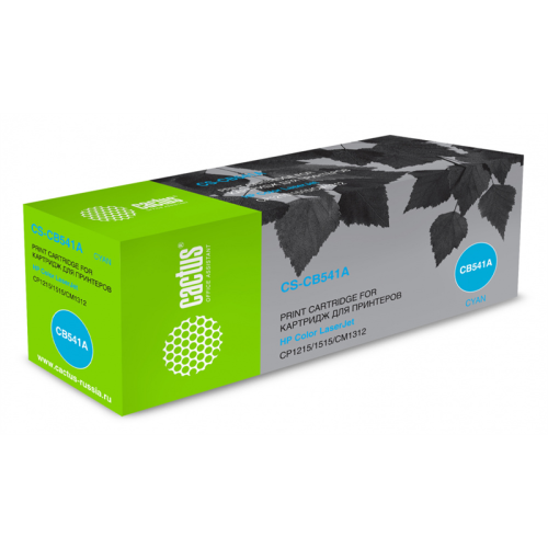Cactus CS-CB541A CB541A голубой (1400стр.) для HP CLJ CP1215/1515/CM1312