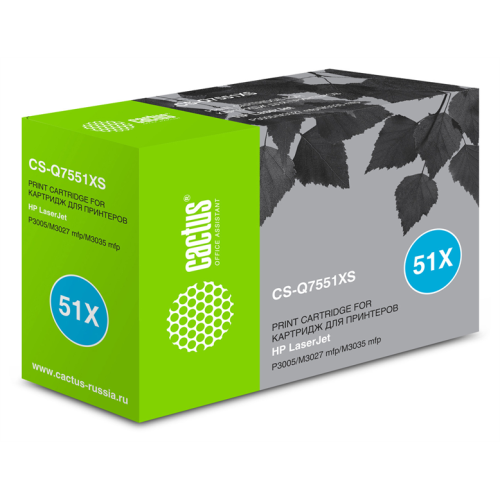 Cactus CS-Q7551XS Q7551X черный (13000стр.) для HP LJ P3005/M3027/M3035