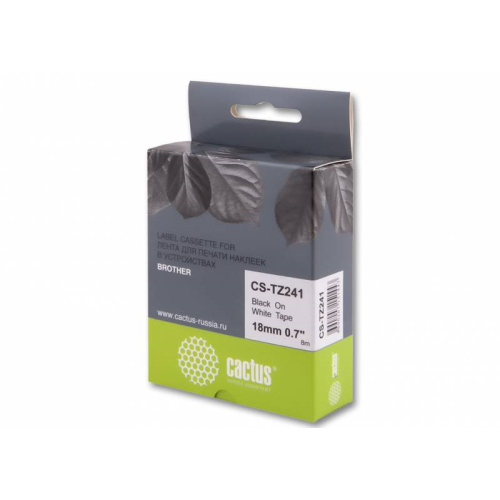 Cactus CS-TZ241 TZe-241 черный для Brother 1230/1280/1280VP/2700VP