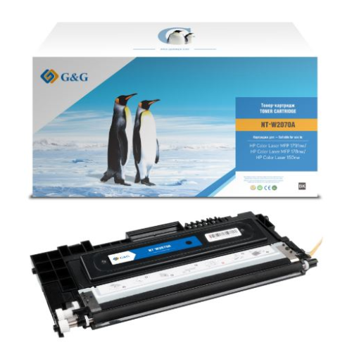 Cartridge G&G 117A для HP CLJ 179/178/150, с чипом (1 000стр.), черный (аналог W2070A)