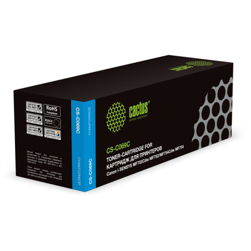 Cactus CS-C069C 069 голубой (1900стр.) для Canon i-SENSYS MF752Cdw MF752/MF754Cdw