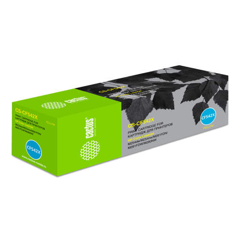 Cactus CS-CF542X CF542X желтый (2500стр.) для HP LJ M254dw/M280nw/M281fdn