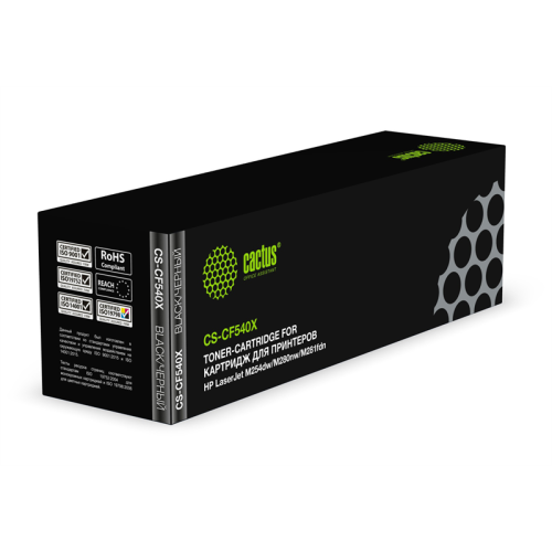 Cactus CS-CF540X CF540X черный (3200стр.) для HP LJ M254dw/M280nw/M281fdn