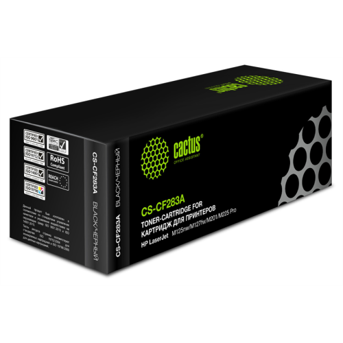 Cactus CS-CF283A CF283A черный (1500стр.) для HP LJ Pro M125nw/M127fw